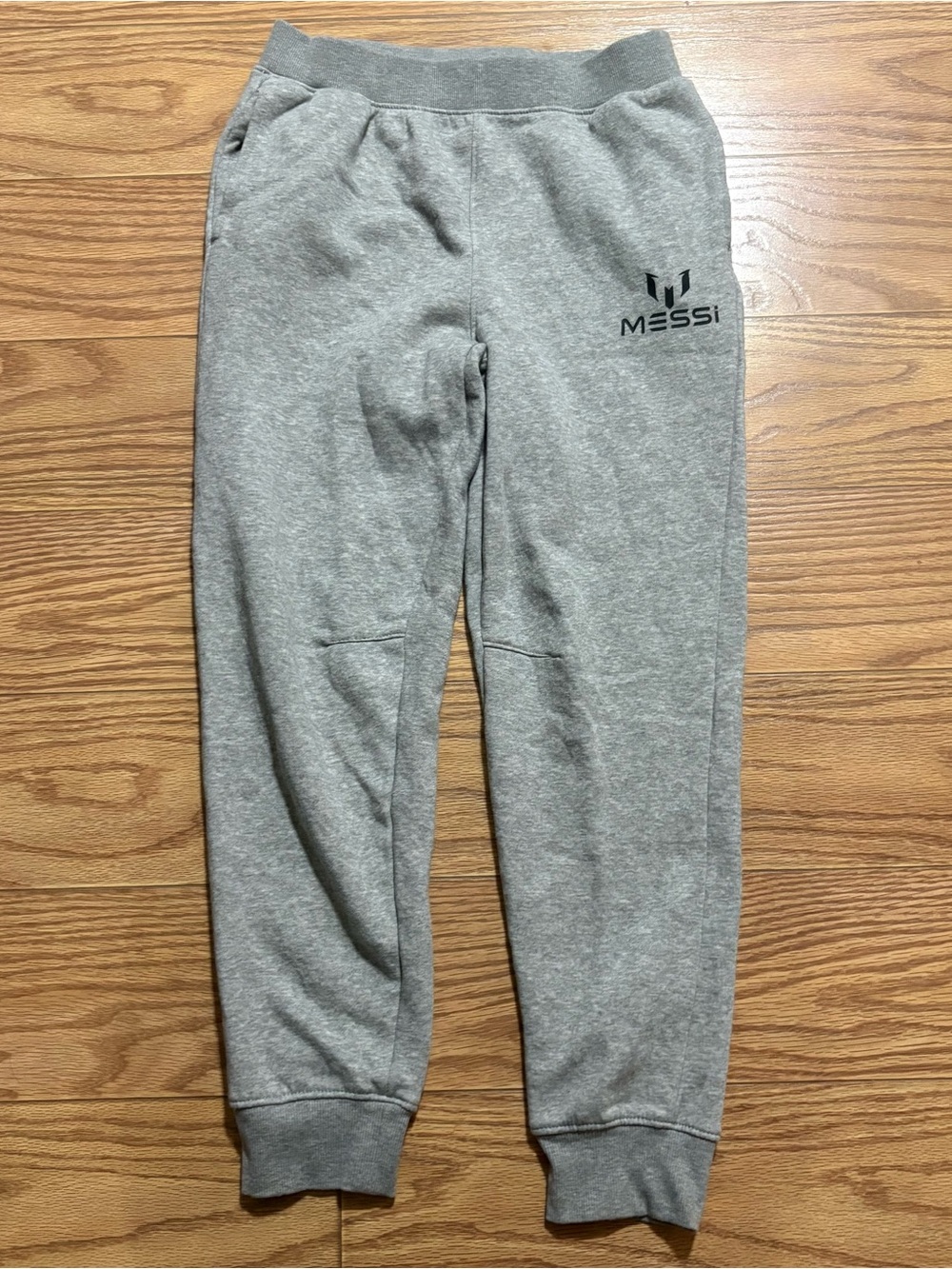 Messi Jogger Sweatpants, Gray, Kid's Large 14/16 Soccer Football Fan Merch